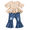 Apricot, variant on Toddler Baby Girls Clothes 18 Months Girls Outfits 24 Months Girls Short Sleeve Round Neckline Top Jeans Pants 2PCS Girls Clothing Set Apricot