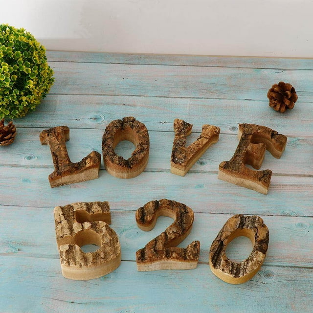 kurtrusly Handcraved Wooden Letters Door Numbers Alphabet Letter Floating Adress Name O
