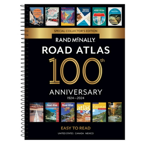 Pre-Owned Rand McNally 2024 Midsize Easy to Read - 100th Anniversary Collector's Edition (Paperback)