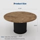 thumbnail image 2 of Yeshouse mesa de comedor redonda 119 cm para 4-6 personas, base de pedestal metálico en onda, estilo granja, ideal cocina y comedor(sin sillas), 2 of 9