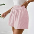 thumbnail image 5 of GZWYHT Shorts for Women Lounge Pants Women Women's Summer Fashionable Casual Loose Back Patch Pocket Striped Shorts Comfy Pants Women Flowy Shorts for Women Pink S, 5 of 8