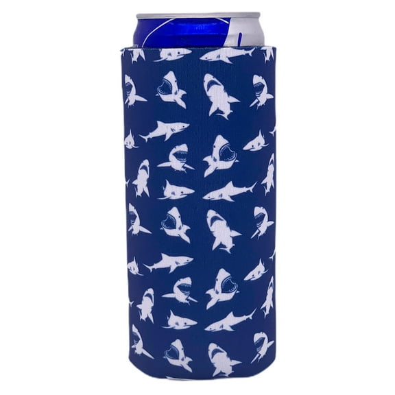 Shark Pattern Slim Can Coolie