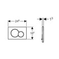 thumbnail image 2 of Actuador Geberit 115.770.21.5 Samba Doble Descarga Cromo, 2 of 5