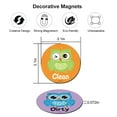 thumbnail image 3 of Coofit Dishwasher Magnet Decorative Round Double-Sided Dish Wash Sign Clean Dirty Sign, 3 of 10