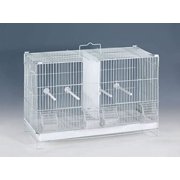 Lot of 4 of Stack & Lock Double Breeding Breeder Flight Bird Quail Aviary Canary Finches Cage with Center Wire and Solid Dividers Side Breeding Nest Doors