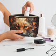 thumbnail image 6 of Makeup Bag - Floral Fox Cosmetic Bag Portable Travel Toiletry Bag for Women Small Make Up Organizer Bag Zipper Pouch Travel Essentials, 6 of 8