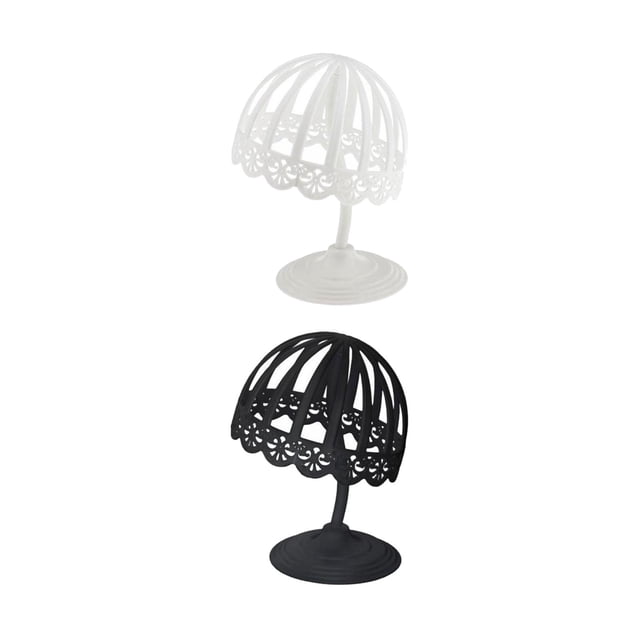 Soporte de exhibición de sombrero Zulema decorativo desmontable Blanco 45cm Negro 50cm
