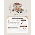 thumbnail image 3 of DIY Miniature Chocolate Shop Dollhouse Kit with LED Light, Wooden Building Model for Adults, 3 of 6