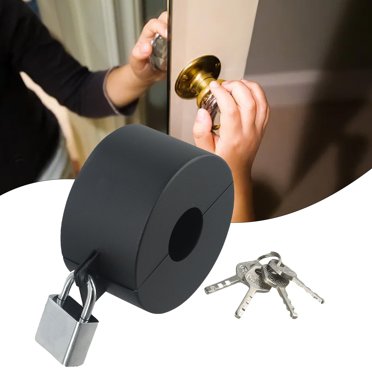 Door Knob Lock-Out Device – Diecast Construction – Gray Painted – Keyed Alike