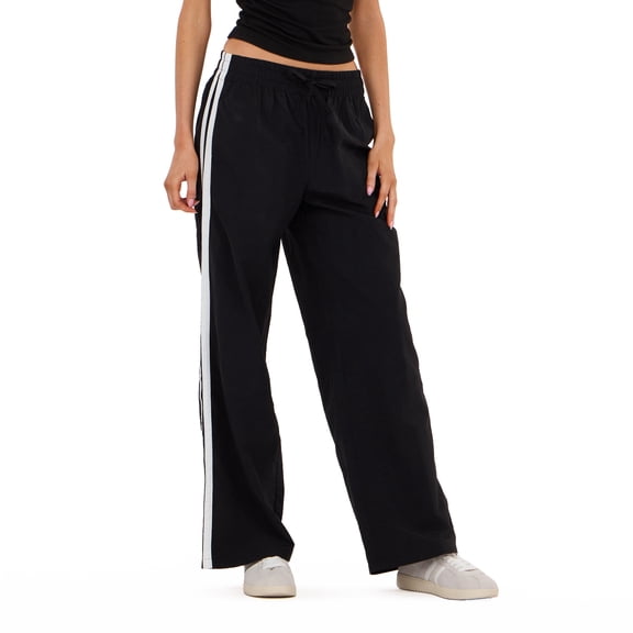 Forever 21 Women's Mesh Oversized Nylon Wide Leg Pant with Side Stripes, Sizes XS-XL