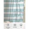 thumbnail image 6 of Sheer Curtains 72 Inches Long 2 Panels Set for Bedroom, Boho Turquoise Stripe Semi Sheer Curtains for Windows, Abstract Geometric White Minimalist Voile Window Treatments Rod Pocket Curtain, 6 of 7