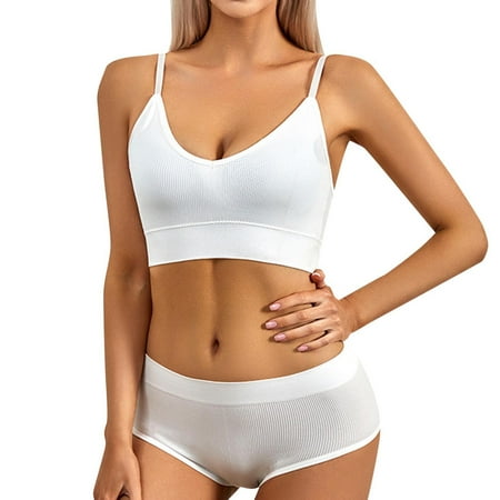 

Bra and Underwear Set Women s Underwear Without Steel Ring Back Adjustable Suspender Vest Thin Chest French Triangle Cup Bra Bra and Underwear Sets for Women
