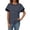 Dark Blue, variant on Women's Going Out Striped Knit T Shirt Short Sleeve Round Neck Casual Stretchy Everyday Spring Top