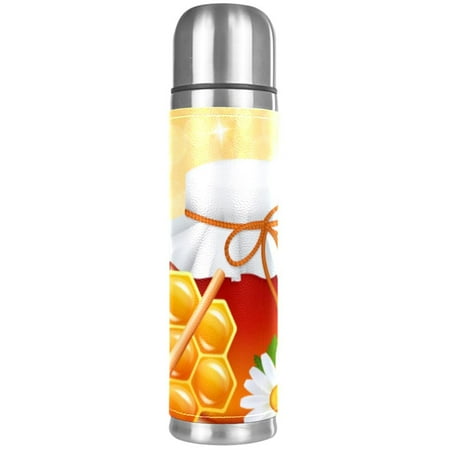 

Honey Jar-01 Pattern Premium Insulated Water Bottle - Water Mug with Food-Grade PP Vacuum Insulated Leak-proof BPA-Free