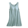 thumbnail image 3 of CFLVAEK Modal Chemise Nightgowns for Women Built in Bra Soft Sleeveless Tank Nightshirts Comfy Scoop Neck Nighdress Casual Summer Sleepwear XXL, 3 of 4