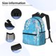 thumbnail image 3 of Disketp Hanging Orchids Floral Blue Mochila Ligera Clásica con Múltiples Bolsillos, Mochila Casual para Hombre y Mujer, Ideal para Escuela, Trabajo y Viajes, 3 of 6
