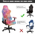 thumbnail image 5 of TSOVTHRID Star Colorful Watercolor Print 4 Pieces Gaming Chair Cover with Armrest Slipcovers Stretchable Machine Washable Computer Chair Seat Slipcovers Cat Scratch Proof, 5 of 7