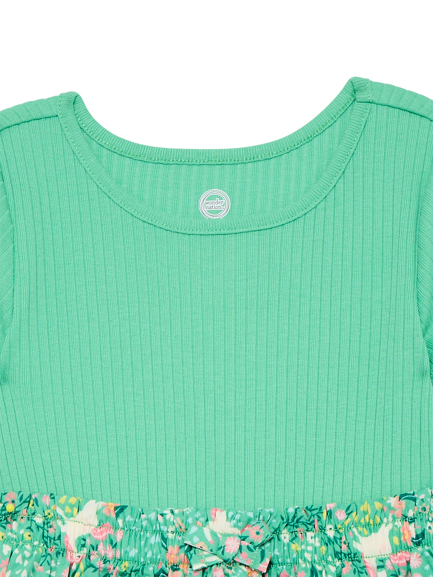 Wonder Nation Toddler Girls Poplin Dress, Sizes 12M-5T