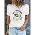 thumbnail image 1 of Women's Casual Floral & Letter Print T-Shirt - Comfy Crew Neck, Short Sleeve, Stretchy Polyester Blend, Machine Washable - Perfect for Summer, 1 of 6