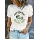 thumbnail image 1 of Camisetas De Manga Corta Para Mujer, Camisetas De Verano Para Oficina, Camping, ComprasWomen's Casual Floral & Letter Print T-Shirt - Comfy Crew Neck, Short Sleeve, Stretchy Polyester Blend, Machine, 1 of 6