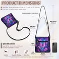 thumbnail image 7 of LedBack Butterfly Daisy Leather Hobo Bag for Women, Woman Crossbody Purses Satchel Handbags Portable Shoulder Bags Messenger Bag with Adjustable Strap and Zipper Pockets, Purple, 7 of 7