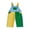 Blue Yellow Green 2, variant on Toddler Baby Boy Girl Overalls Clothes Contrast Color Adjustable Straps Sleeveless Jumpsuits With Chest Pocket Kids Vintage Overalls Pants Fall Winter Clothes