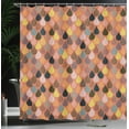 thumbnail image 3 of Ambesonne Geometric Shower Curtain, Raindrops Doodle Style, 69"Wx75"L, Dark Blue, 3 of 4