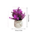 thumbnail image 3 of YiJuHui Artificial Bonsai Potted Plants, Fake Flowers for Home Decor, Lifelike Plastic Greenery in White Planter, Faux Floral Arrangement for Living Room Dining Table Courtyard Decoration, 3 of 6