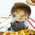 thumbnail image 3 of Deep Fryer Pot, 304 Stainless Steel Versatile Uses Easy To Wash Stainless Steel Frying Pot  for Kitchen, 3 of 7