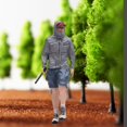 thumbnail image 1 of Figura de hombre montañero de senderismo a escala 1:18, diorama, accesorio para diorama, figuras en miniatura pintadas, modelo de diorama para regalo, 1 of 8