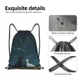 thumbnail image 4 of Bingfone Farm Dog Duck Moonlight Drawstrings Backpacks Bags for Men Women Gym Drawstrings Bag-Small, 4 of 6