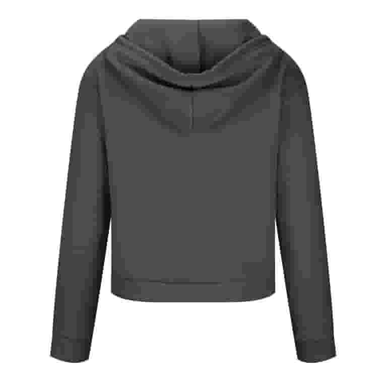 ★人気★【WOOALONG】★Reversible fleece crop hood zip-u.p★ fartey Women Fleece Lined Crop Hoodies Warm Zip Up Long