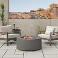 thumbnail image 2 of Real Flame Aegean Round Contemporary Steel Propane Fire Table in Weathered Slate, 2 of 8