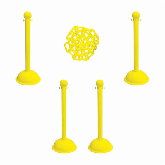 Manufacturer Varies Barrier Post Kit,41" H,Ylw,Plastic Post 71302-4