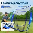 thumbnail image 6 of SPECSTAR 7x7Ft Baseball Softball Practice Net with Batting Tee and Carry Bag for Hitting Pitching, Blue, 6 of 10