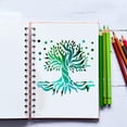 thumbnail image 5 of Tree of Life Metal Journal Stencil Stars Metal Painting Template Stainless Steel Multifunctional Planner Metal Stencils Templates for Wood Burning DIY Engraving Painting Scrapbooking, 5 of 7