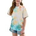 thumbnail image 3 of Jinhomg Kids Short Sleeve Tee Novelty Fancy Tie Dye Print T-Shirts Oversized Comfy Crew Neck Pullovers Boys Girls 2025 Fashion Summer Tops Multicolor 10 Years, 3 of 8