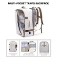 thumbnail image 3 of Mochila de viaje LOVEVOOK para portátil de 17 pulgadas para mujer, color beige, 3 of 8