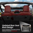 thumbnail image 2 of Coverdream Gladiator Car Seat Covers Full Set for 2020-2026 Jeep Gladiator,Rear w/No Armrest Truck Seat Cushion,Manual Seats only - Leatherette(Wine Red), 2 of 8