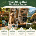 thumbnail image 5 of LuckyNote 10x8 FT Heavy Duty Metal Shed, Brown Black, Garden Storage with Window & Flower Rack, Lockable Double Doors, for Backyard, 5 of 20