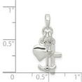 thumbnail image 3 of White Sterling Silver Charm Pendant 24 mm 16 Polished Anchor Heart And Cross, 3 of 4