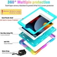 thumbnail image 3 of SUPNICE iPad 9th/8th/7th Generation Case,iPad 10.2 Case for kids, Shockproof [360 Rotating Stand] [Hand Strap] [Pencil Holder] Case for New iPad 9th Gen, iPad 10.2 Inch 2021/2020/2019 - Turquoise, 3 of 9