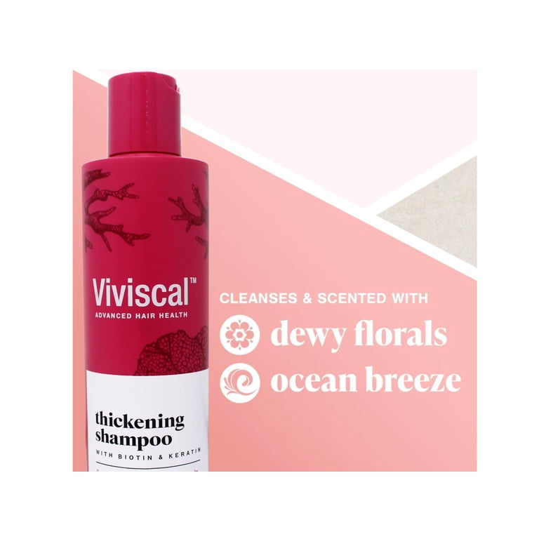 Viviscal Thickening Shampoo with Biotin, Keratin, Marine Collagen