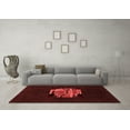 thumbnail image 3 of Ahgly Company Machine Washable Indoor Rectangle Abstract Red Modern Area Rugs, 8' x 10', 3 of 4