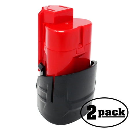 2-Pack Compatible Battery for Milwaukee Cordless 3/8