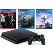 TEC Sony Playstation 4 (PS4) Slim 1TB Ultimate Bundle with Three Games: The Last of Us, God of War, Horizon Zero Dawn