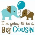 thumbnail image 2 of CafePress - Big Cousin To Be Elephant Body Suit - Baby Light Bodysuit, Size Newborn - 24 Months, 2 of 4