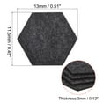 thumbnail image 2 of Uxcell Felt Coasters, Hexagonal Absorbent Pad Coaster for Drink Cup Pot Bowl Vase, Gray 9 Pack, 2 of 5