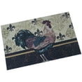 thumbnail image 2 of Sunnydaze Farmhouse Rooster Brown Rubber Kitchen Floor Mat, 23" x 35", 2 of 6