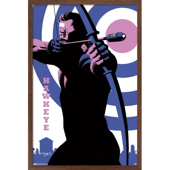 Marvel Comics - Hawkeye - Pop Art Wall Poster, 14.725" x 22.375", Framed